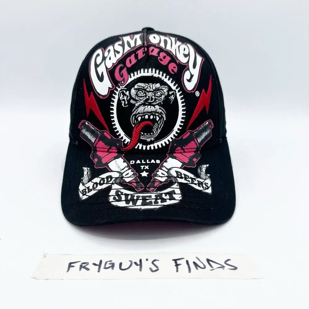 Gas Monkey Garage Hat Cap Adj. SnapBack Blood Sweat & Beers Dallas TX 2015 OSFA
